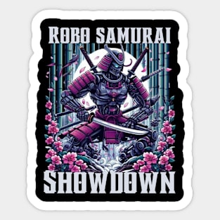 Cyberpunk samurai robot Sticker